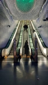 Scale mobili in stazione metropolitana di Toledo della Linea 1 di Napoli