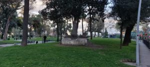 Fontana dei leoni nei Giardini del molosiglio Napoli